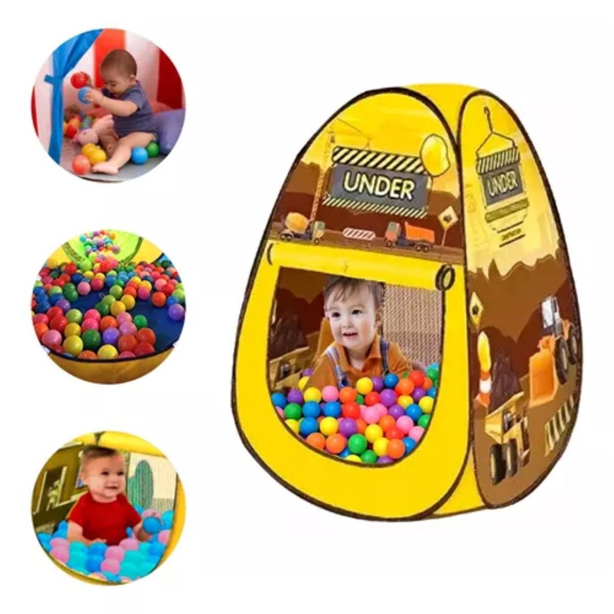 GENERICO - Carpa Infantil Piscina 100 Pelota Ingeniero Juego Niños