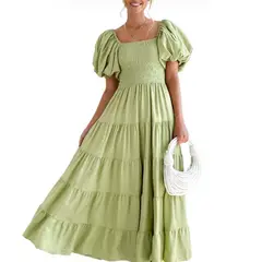 BLWOENS - Vestido casual para Mujer-Verde