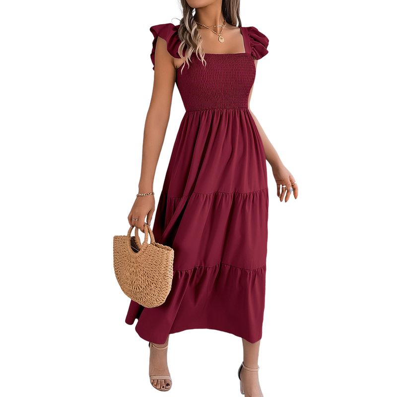 BLWOENS - Vestido casual de verano para mujeres - Rojo