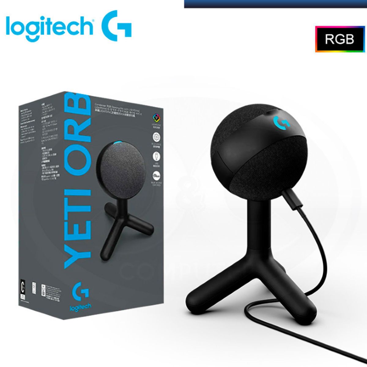 LOGITECH - Micrófono Streaming - Logitech Yeti Orb Condensador - RGB - USB