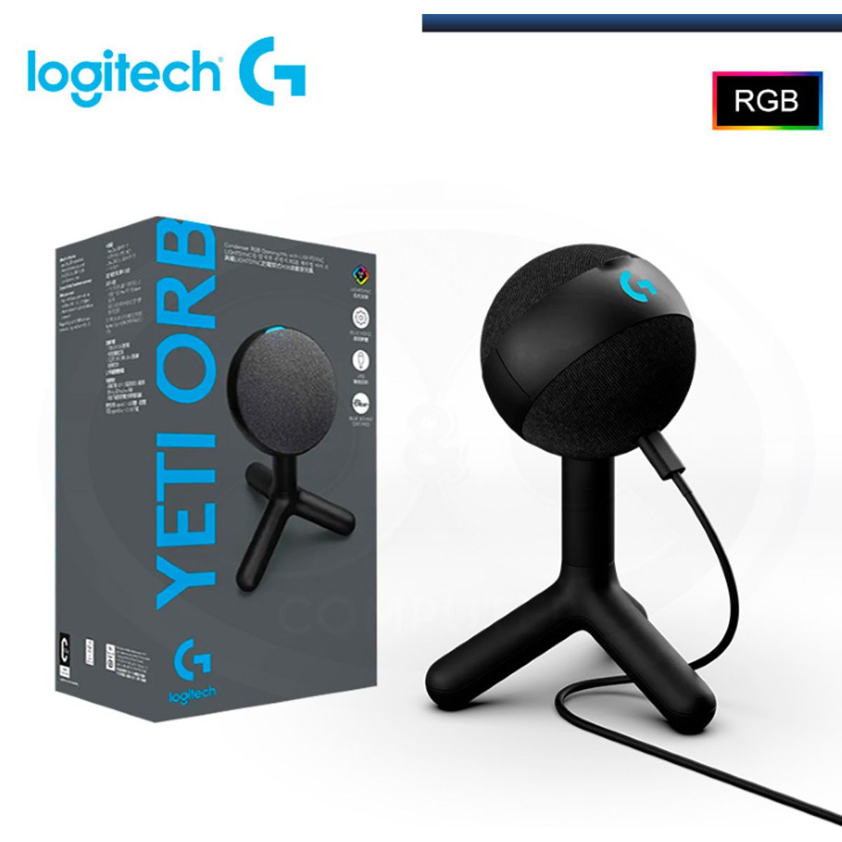 LOGITECH - Micrófono Streaming - Logitech Yeti Orb Condensador - RGB - USB