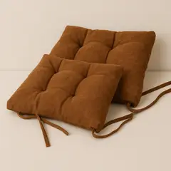 ARMONIA - Pack 2 Cojines para Silla - Decorativos y Cómodos Marrón 45x45 cm