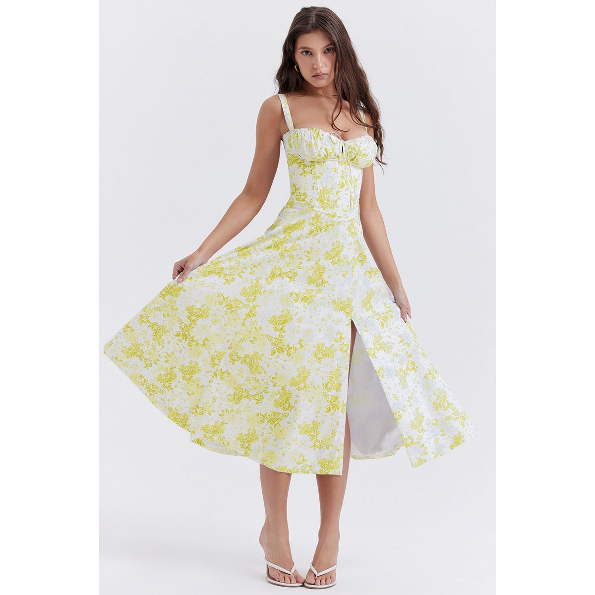 BLWOENS - Vestido casual para Mujer-Amarillo