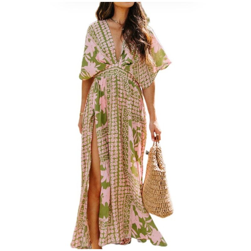 BLWOENS - Vestido casual para Mujer-Verde