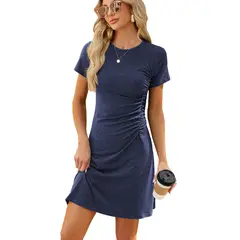 BLWOENS - Vestido casual de verano para mujeres - Azul