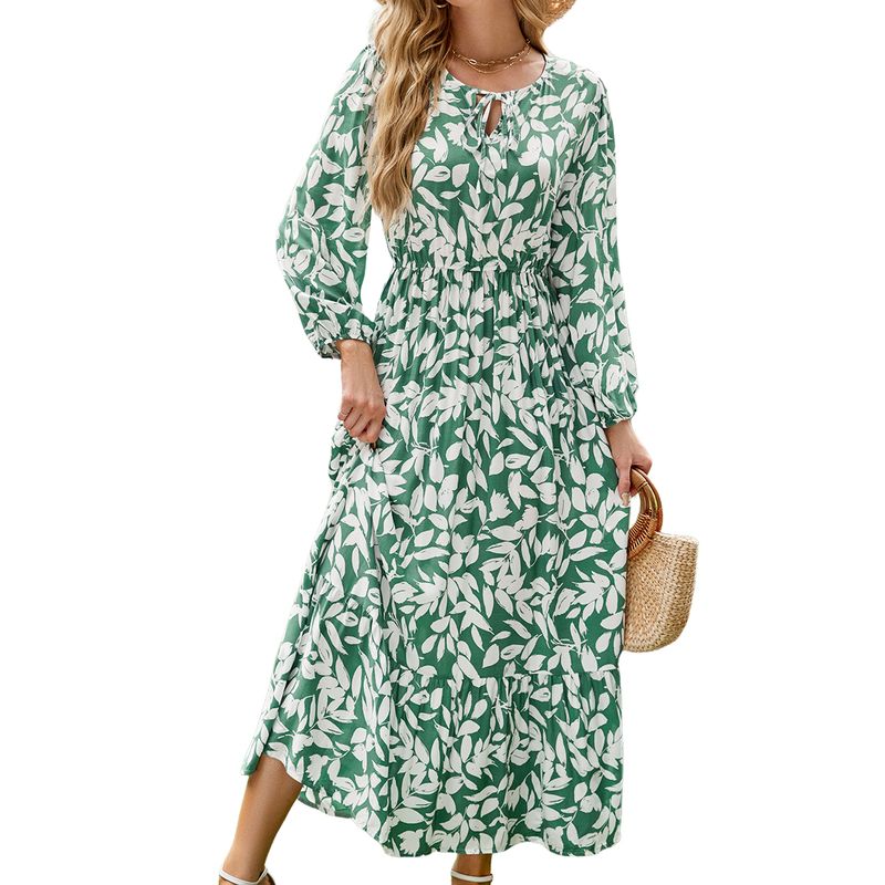 BLWOENS - Vestidos casuales de para mujeres - Verde