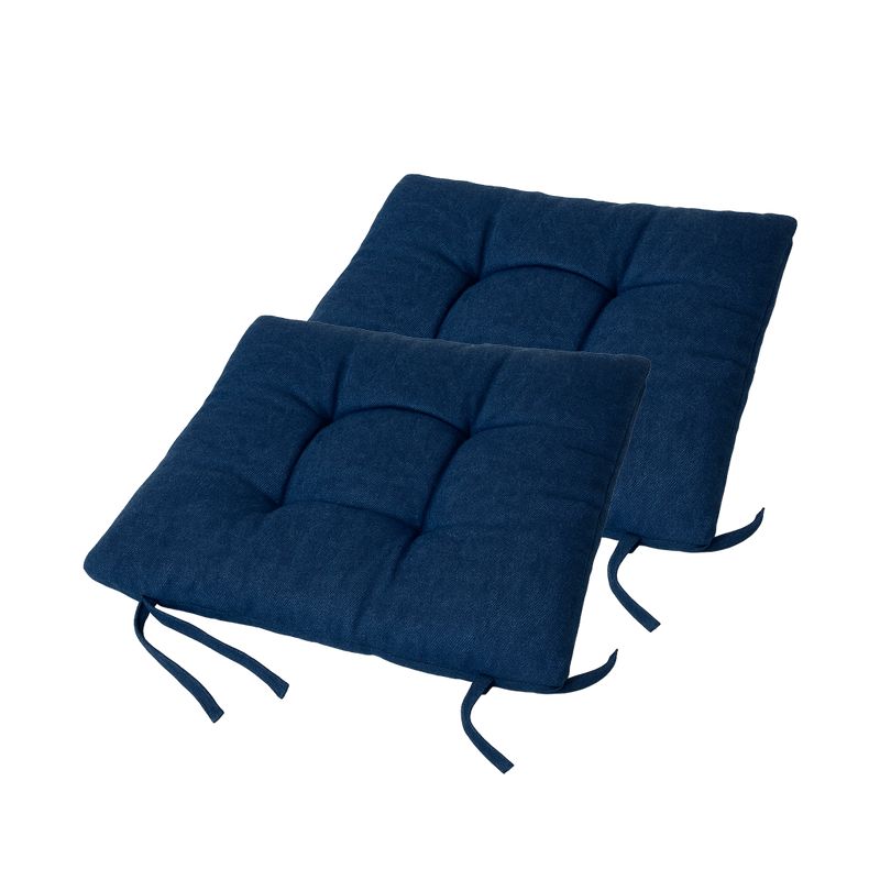 ARMONIA - Pack 2 Cojines para Silla - Decorativos Azul Cómodo y Moderno