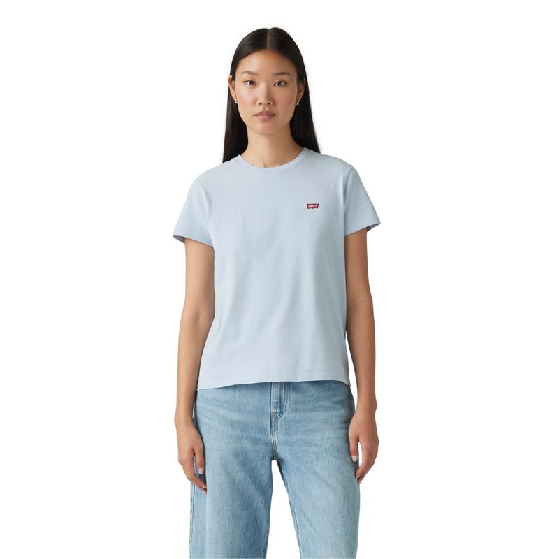 LEVIS - Polera Mujer Perfect Tee Celeste Levis_.