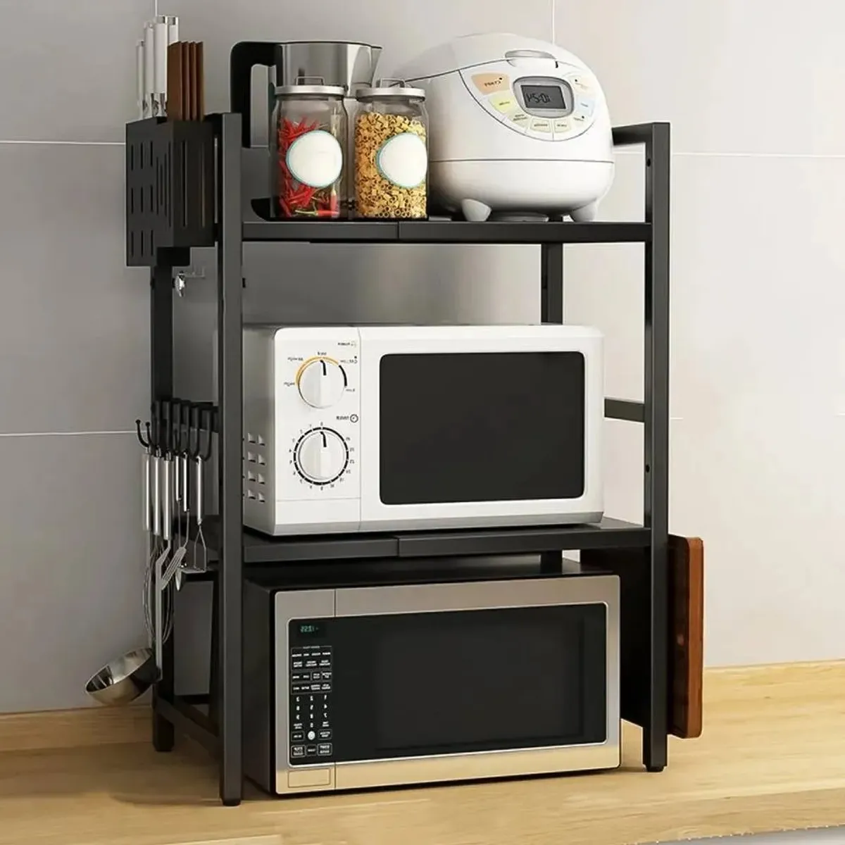 MUNDO MAGIA - Estante Repisa Extensible Horno Microondas 3 Niveles Cocina