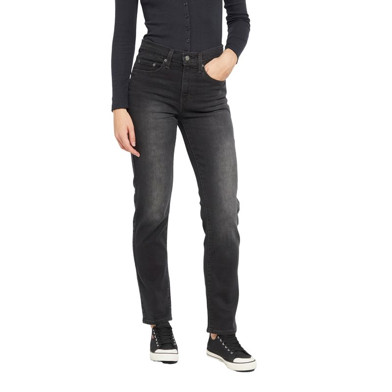 LEVIS - Jeans Mujer 724 High Rise Straight Negro Levis