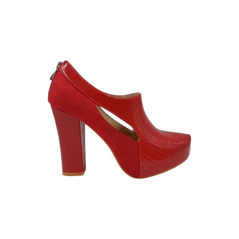 HERIEL - Zapato Rojo Taco Mujer.