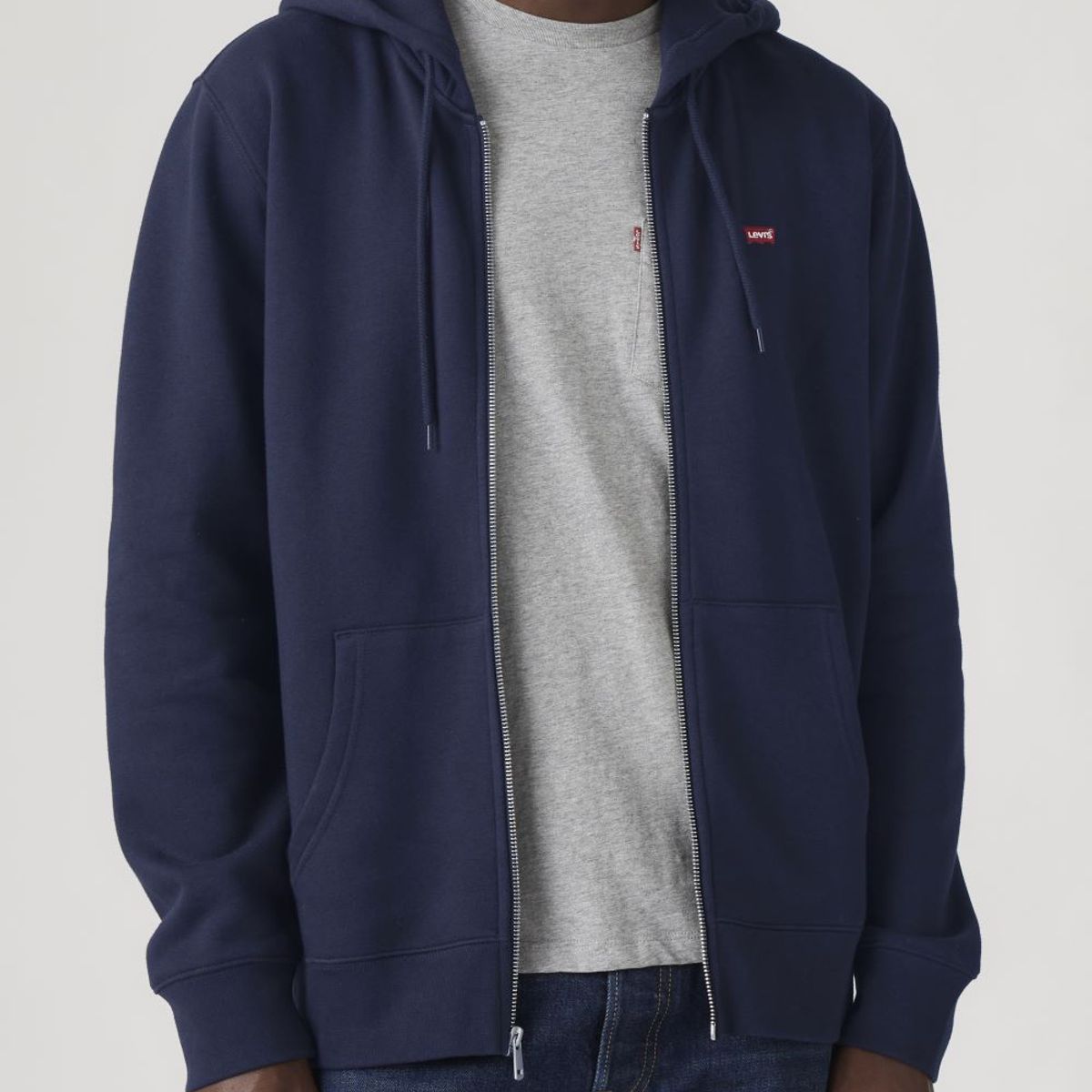 LEVIS - Polerón Hombre Core Zip Up Azul Levis