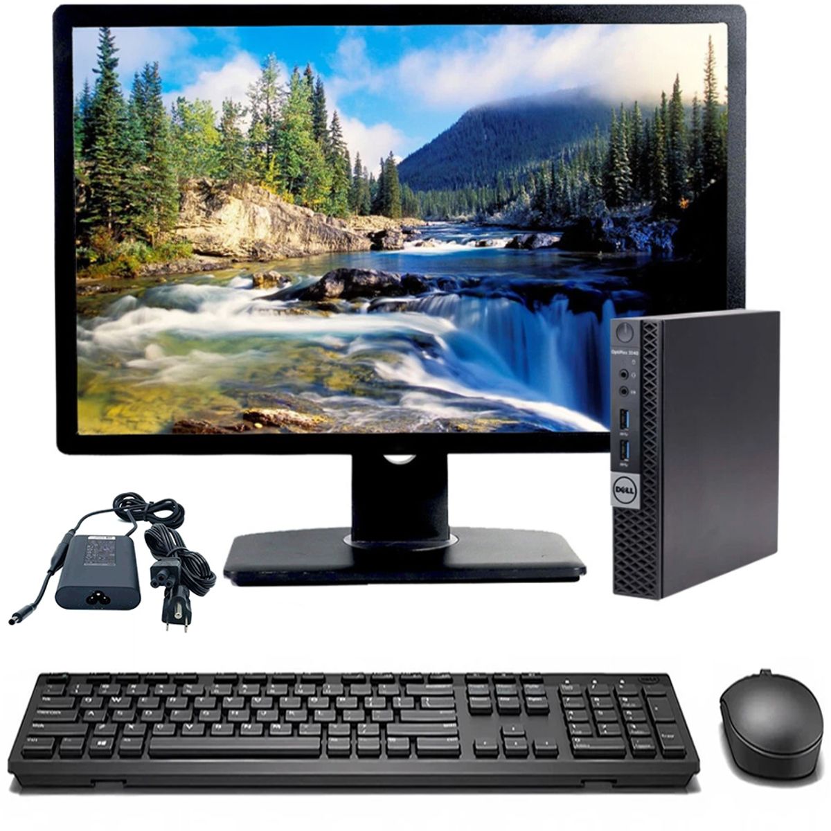 DELL - KIT MONITOR 24" + MICRO CPU DELL 3040 - I5 - 8GB RAM - 256GB SSD REACONDICIONADO