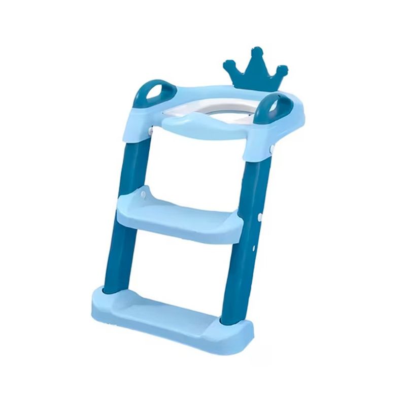 GENERICO - Escalera De Baño Para Niños Diseño Coronita Azul