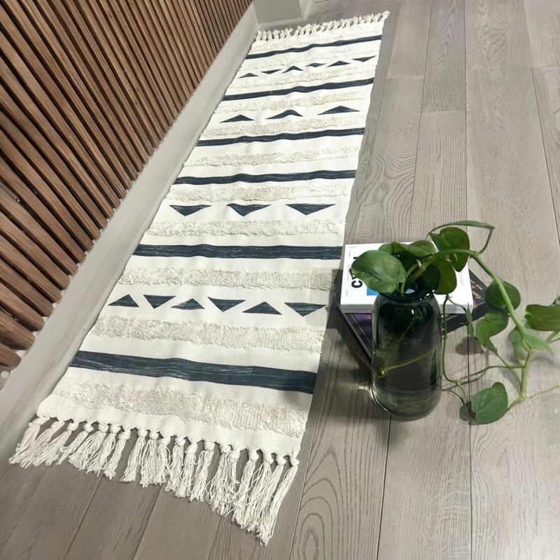ANGELES DEL HOGAR - ALFOMBRAS PASILLERAS DE LINO 60 CM X 210 CM