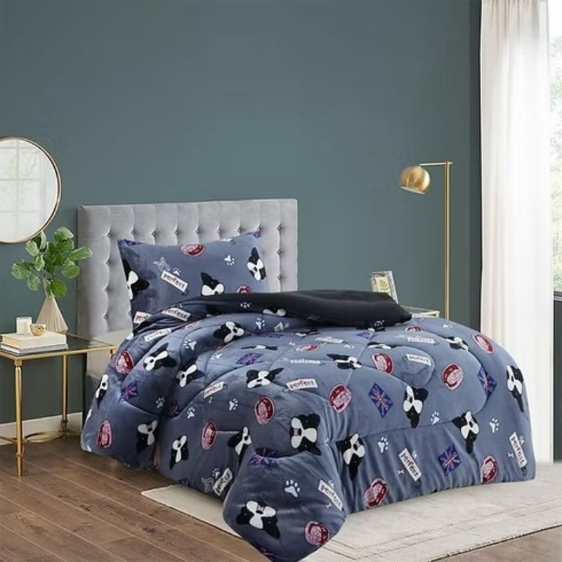 ANGELES DEL HOGAR - COBERTOR DE INVIERNO PLUSH PLAZA CON DISEÑO 1.5.