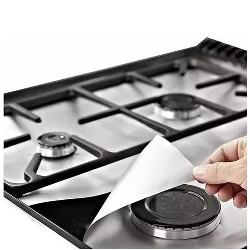 GENERICO - 12 Laminas Protector Cocina Aluminio Hoja Papel Aluminio.