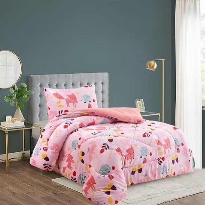 ANGELES DEL HOGAR - COBERTOR DE INVIERNO PLUSH PLAZA CON DISEÑO 1.5.