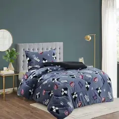 ANGELES DEL HOGAR - COBERTOR DE INVIERNO PLUSH PLAZA CON DISEÑO 1.5.