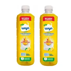 GENERICO - Pack X2 Lavalozas Concentrado Wyn 1500ml Poder Desengrasante.