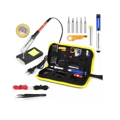 GENERICO - Kit Cautin Para Soldar Eléctrico Punta Tipo Lápiz Estaño