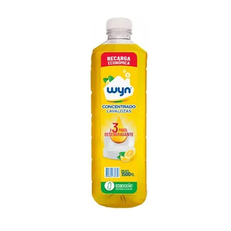 GENERICO - Lavalozas Concentrado Wyn 1500ml Poder Desengrasante.