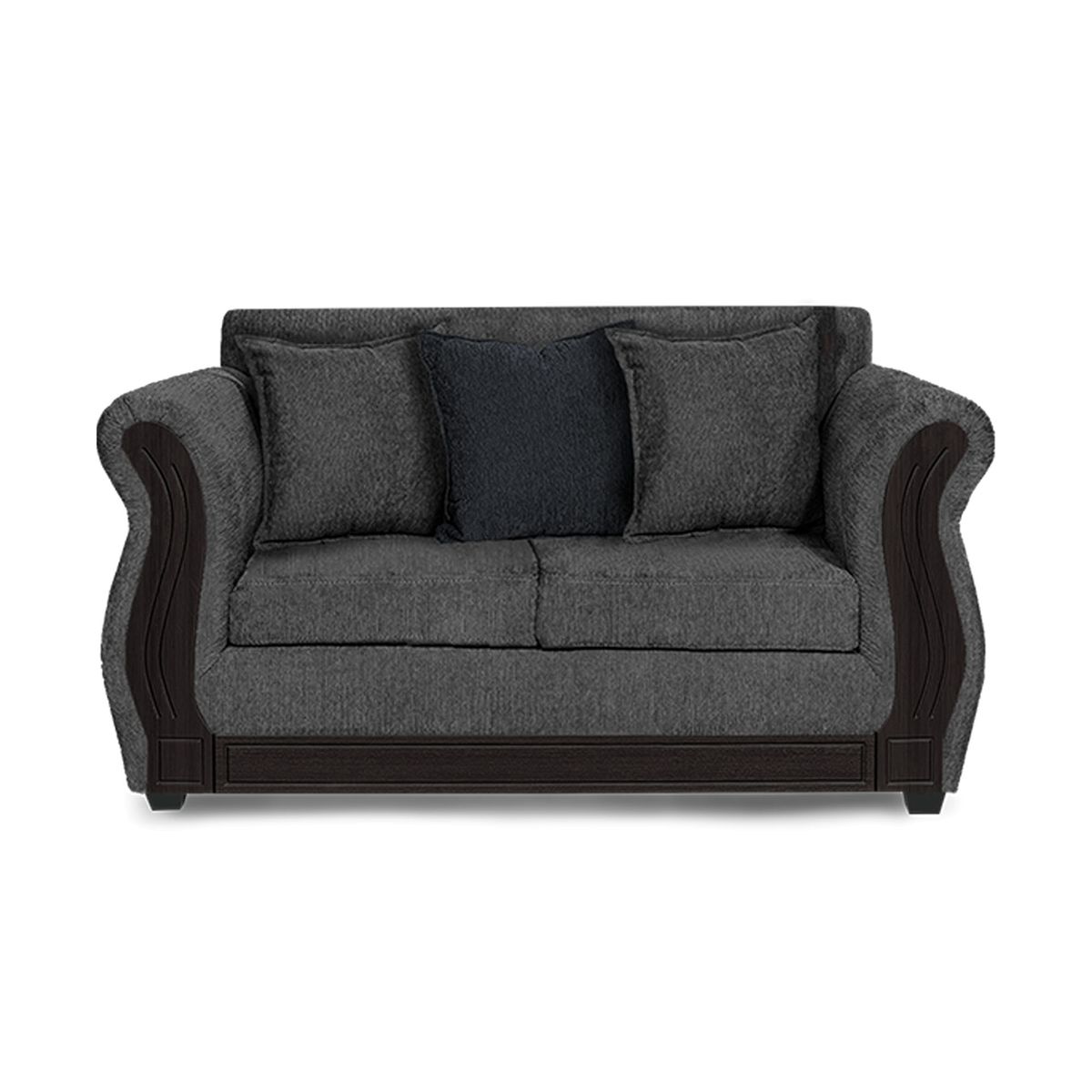 ADONIS LEUDH - Sofá 2 Personas Caburgua Chenille Gris Medio