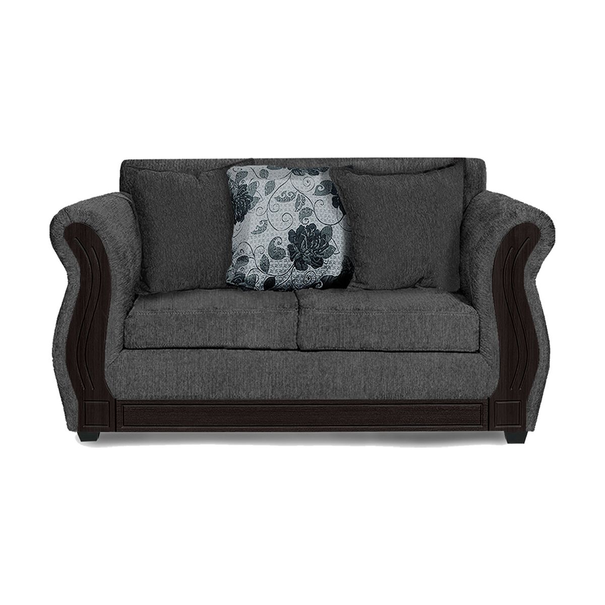 ADONIS LEUDH - Sofá 2 Personas Caburgua Chenille Gris Medio