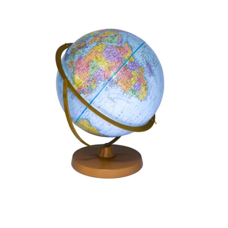 GENERICO - Globo Terraqueo 30 Cm Azul Rotación Y Traslación