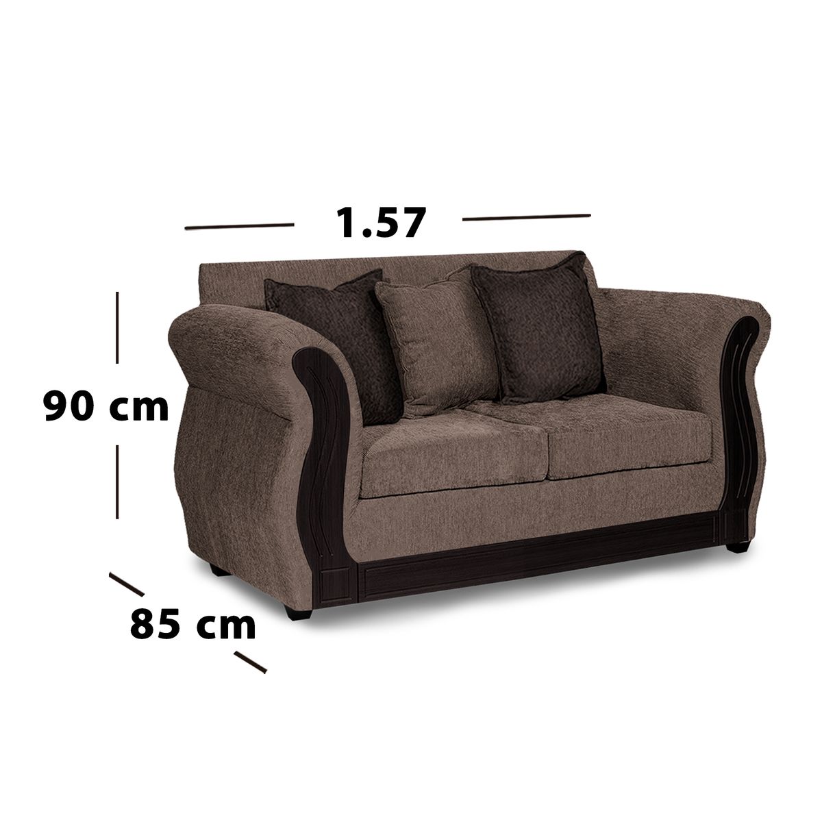 ADONIS LEUDH - Sofá 2 Personas Caburgua Chenille