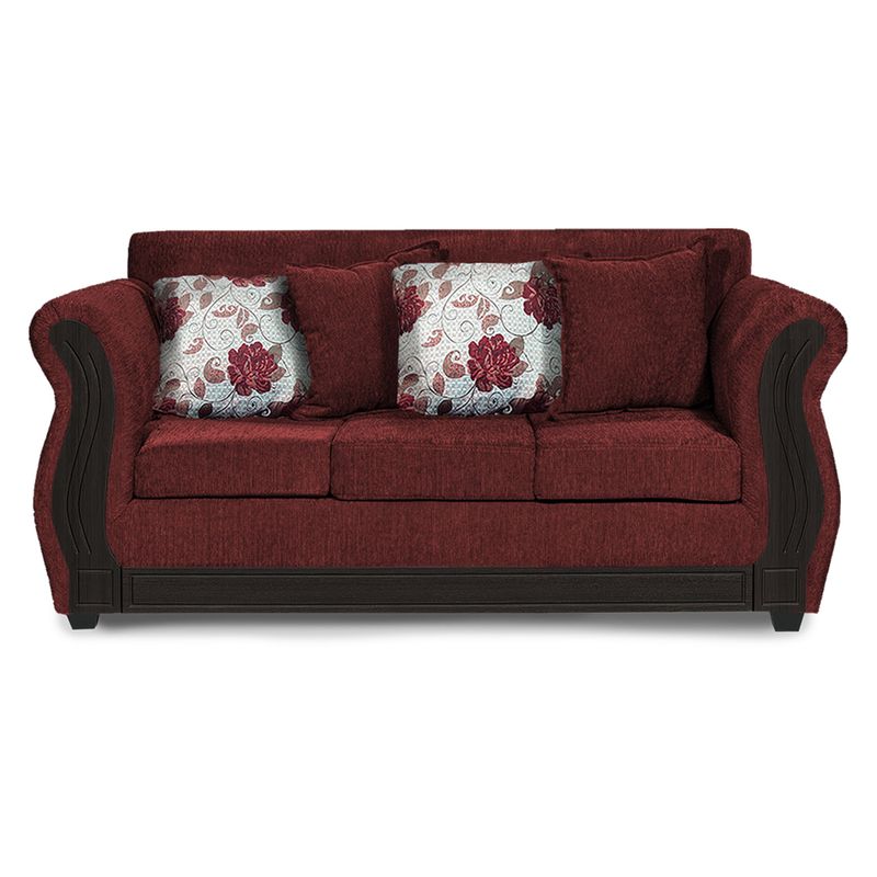 ADONIS LEUDH - Sofá 3 Personas Caburgua Chenille Rojo