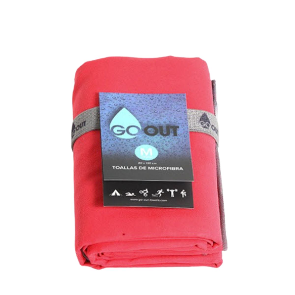 GO OUT - Toalla Go Out Microfibra 80x130 cm Color Roja