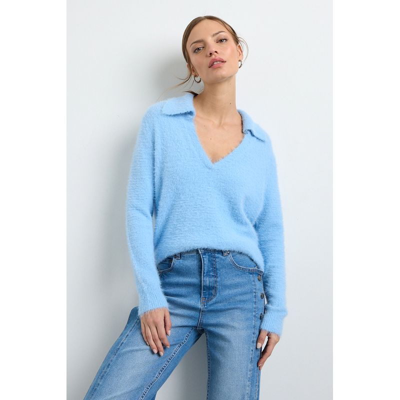 IO - Sweater Celeste Mujer Io