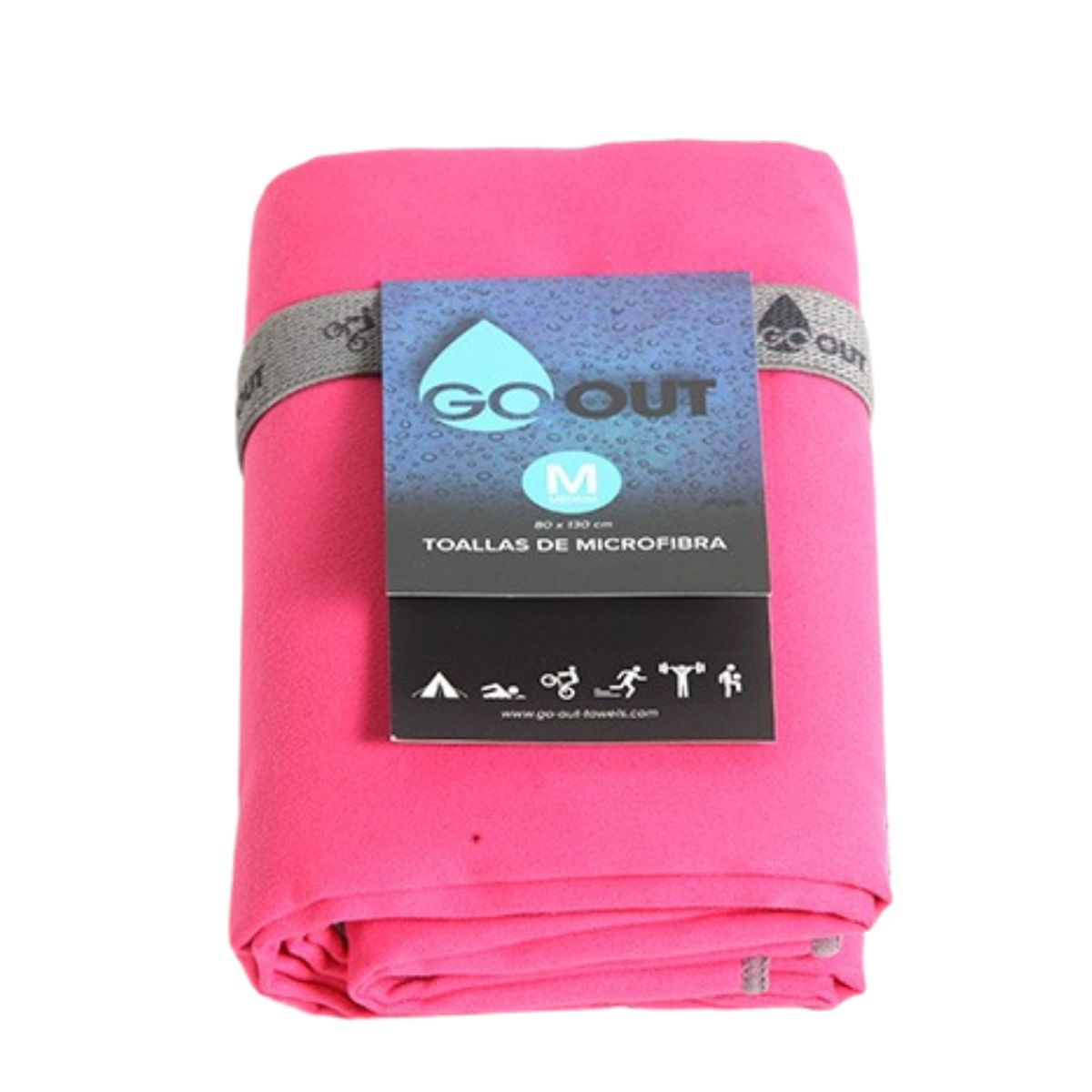 GO OUT - Toalla Go Out Microfibra 80x130 cm Color Rosado