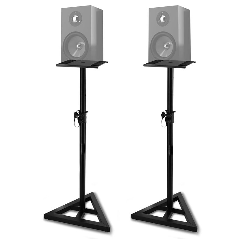 GENERICO - Par Atril Parlantes Monitor Estudio Soporte Altavoces Negro