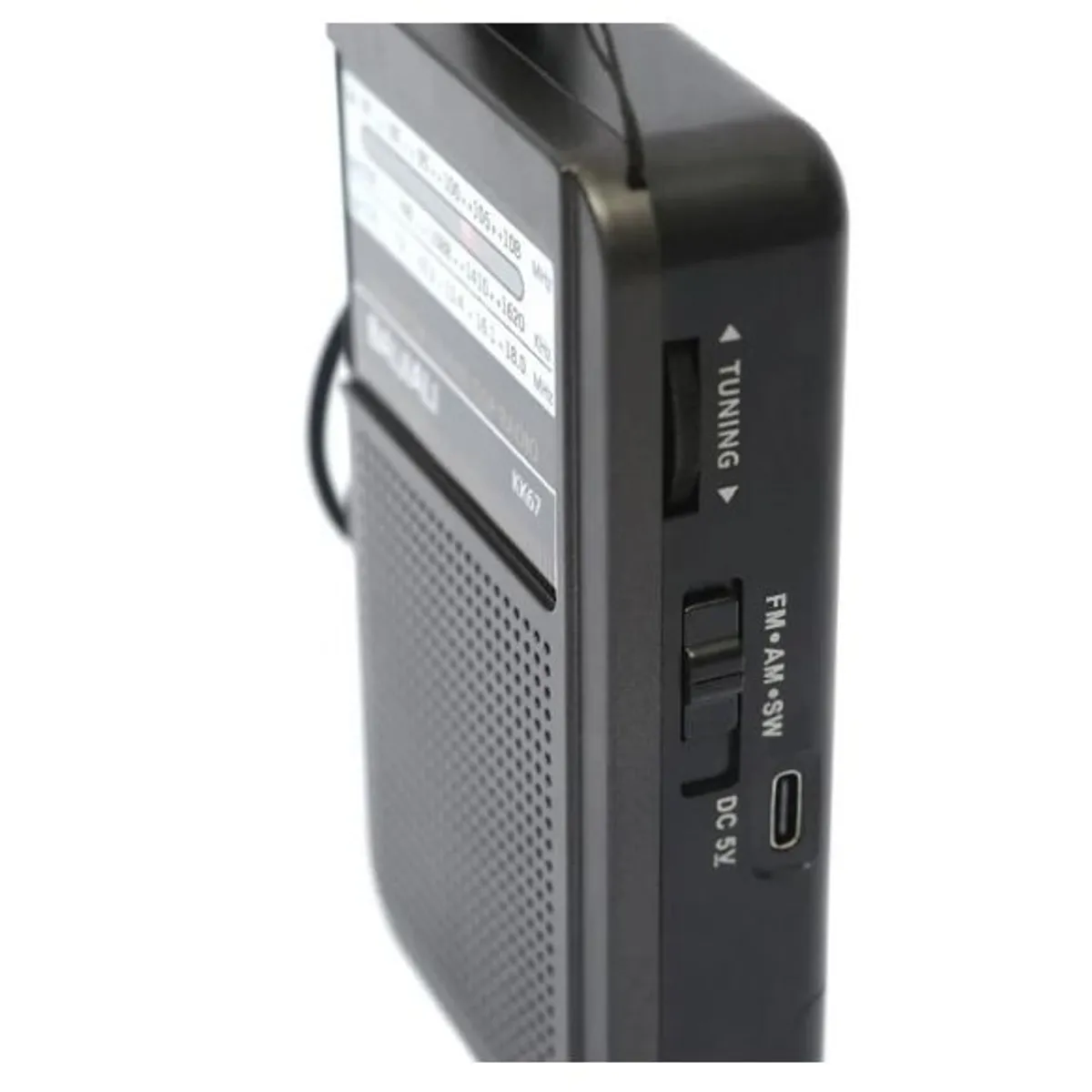 GENERICO - Radio Portatil Bolsillo Am Fm Antena Recargable Usb y Pila