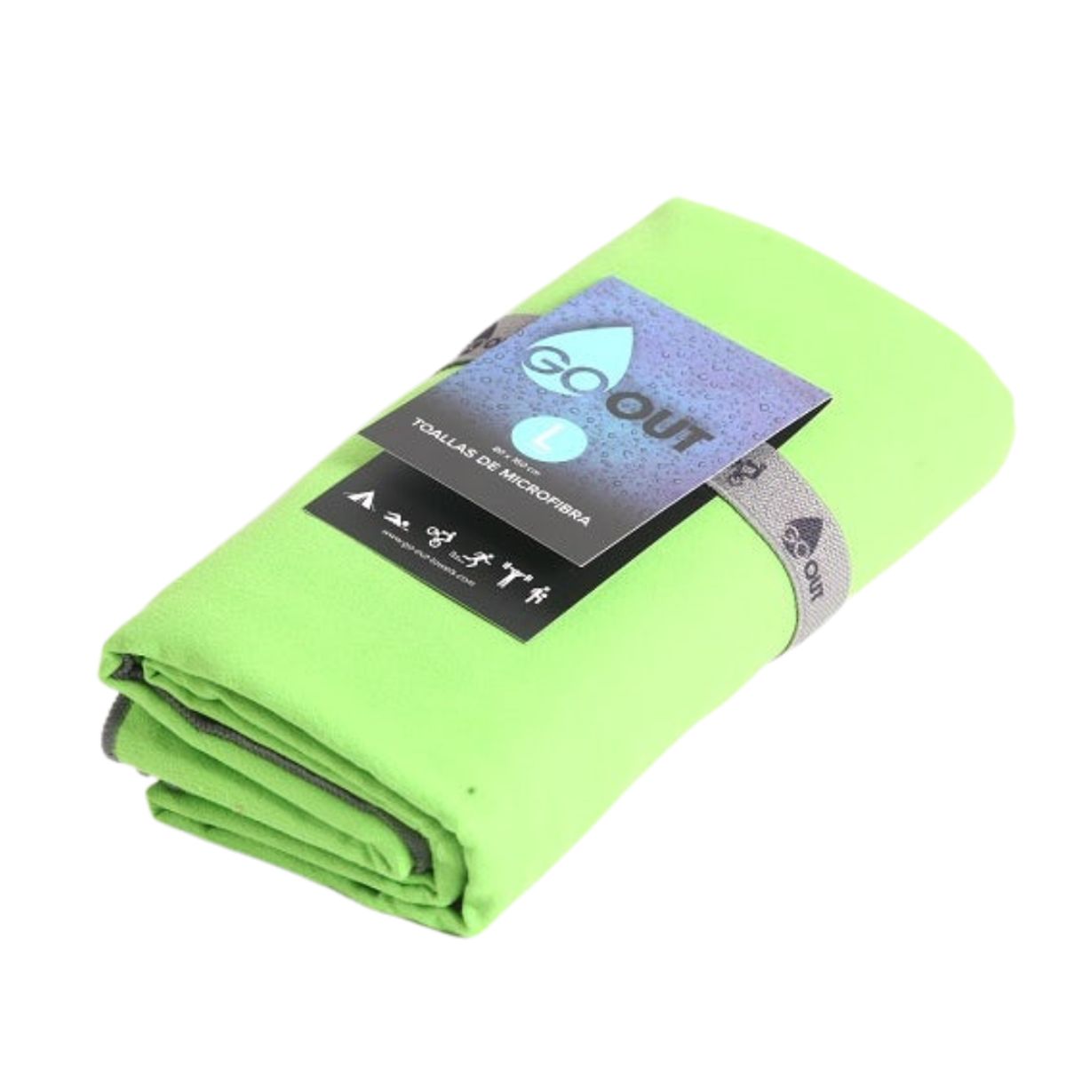 GO OUT - Toalla Go Out Microfibra 80x130 cm Color Verde