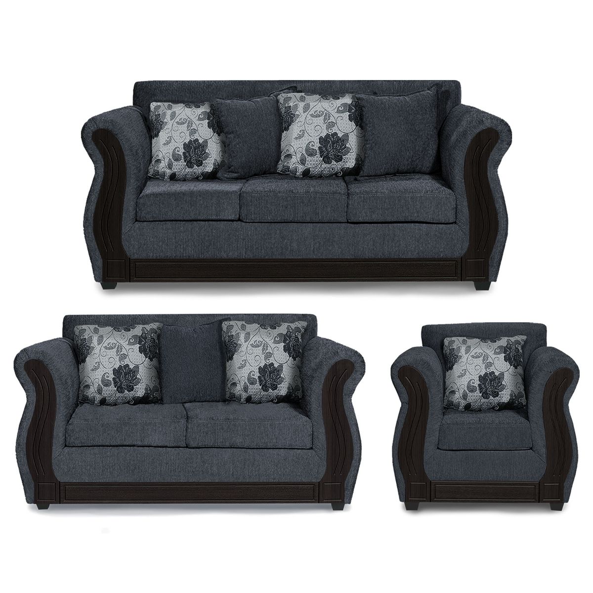 ADONIS LEUDH - Living 3+2+1 Caburgua Chenille Marengo