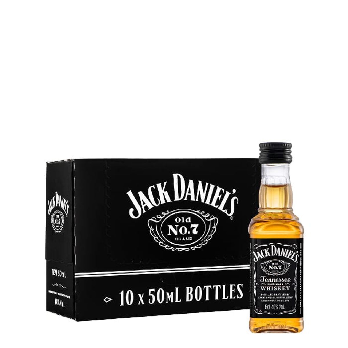 JACK DANIELS - Pack 10 Miniaturas Jack Daniels Tradicional N7 50 ml