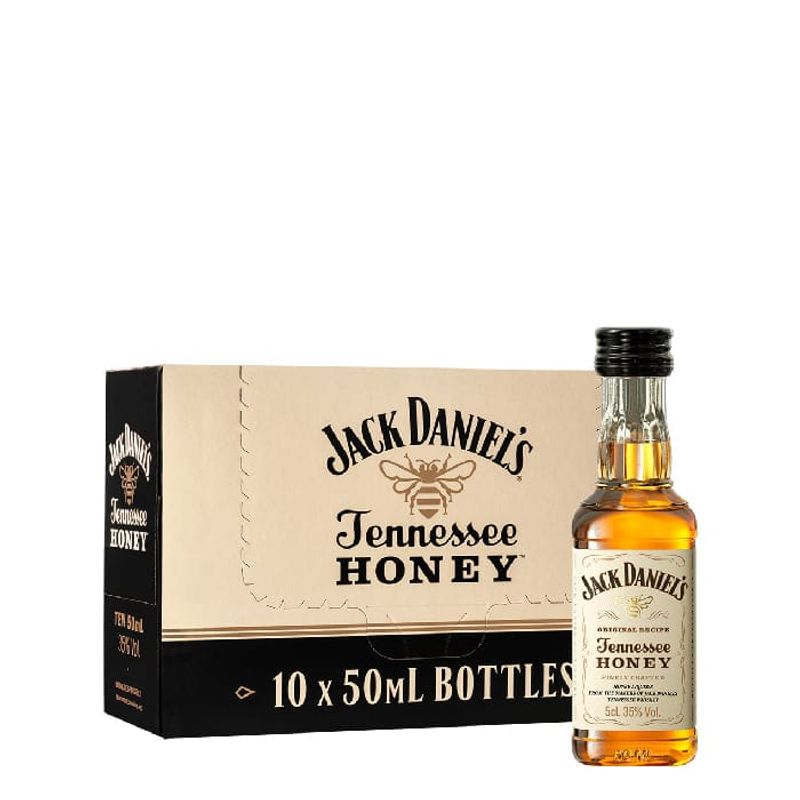 JACK DANIELS - Pack 10 Miniaturas Jack Daniel's Honey Tennessee 50 ml..