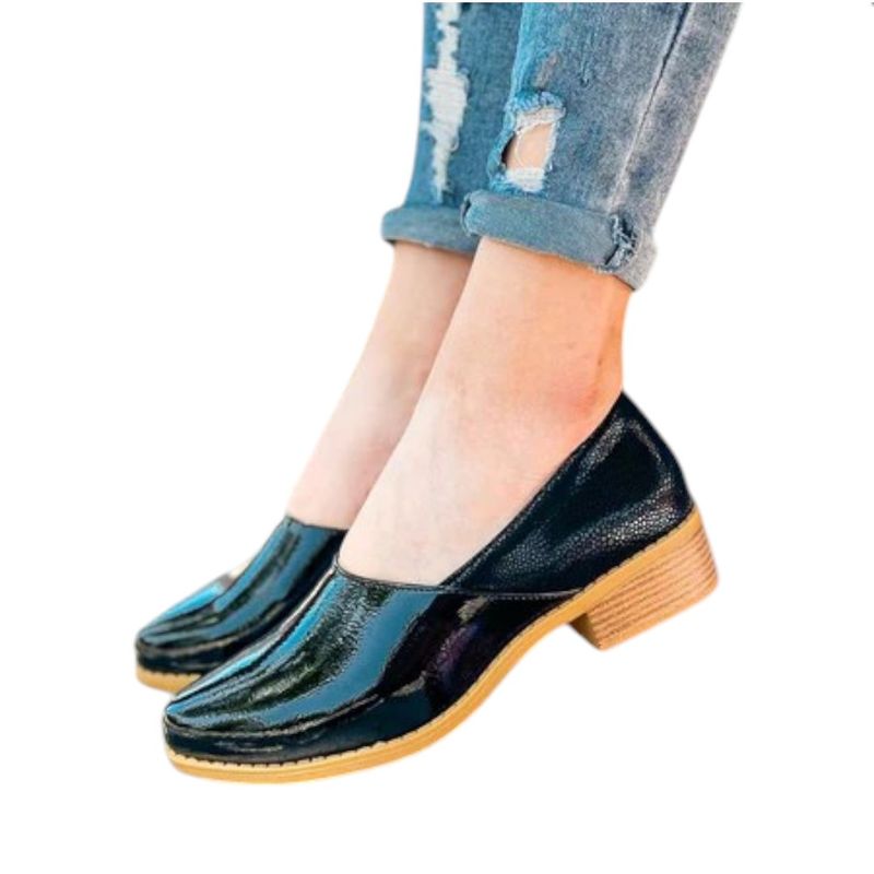 HERIEL - Zapato Negro Charol Mujer