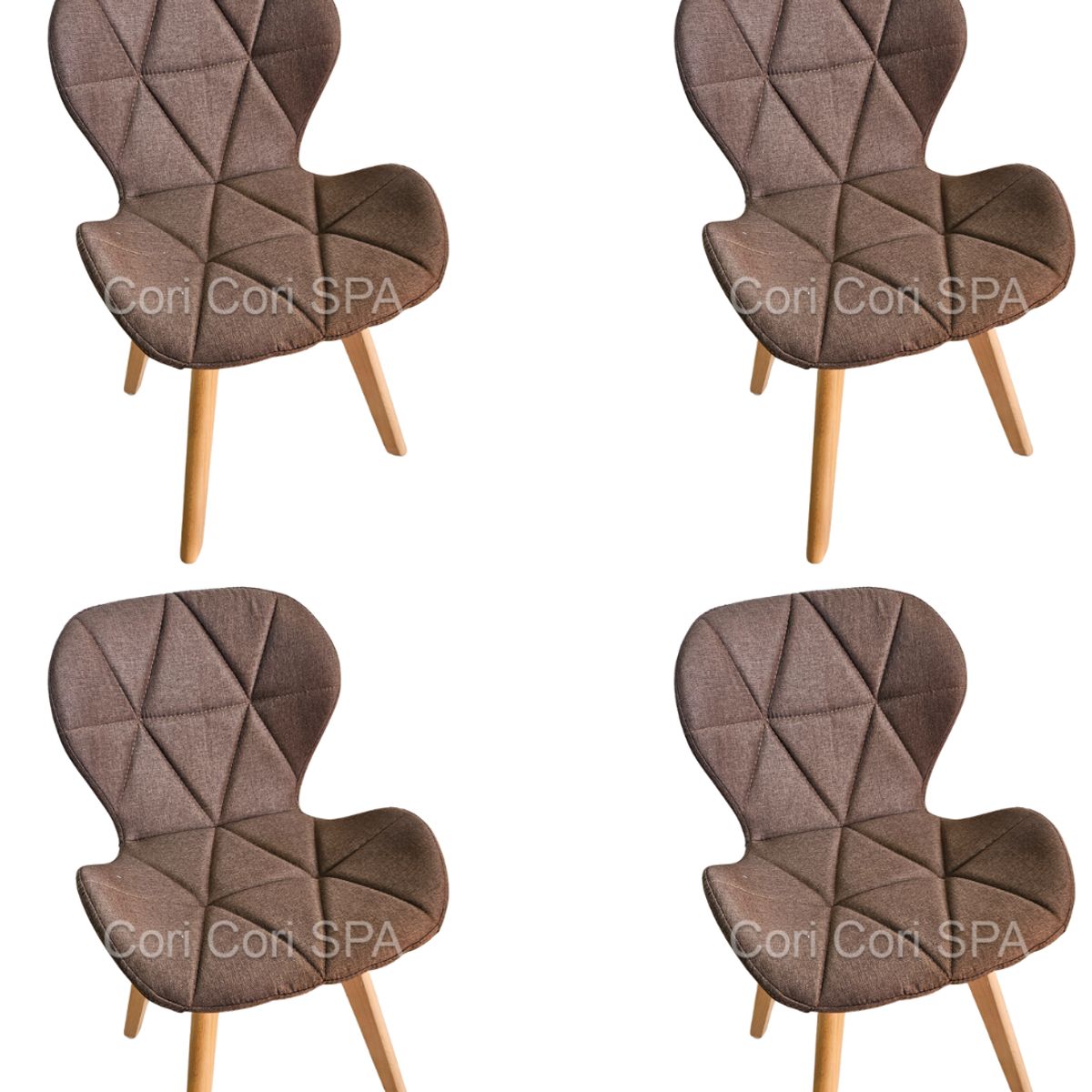 CORI CORI - Pack 4 Silla Mariposa Lino Cafe