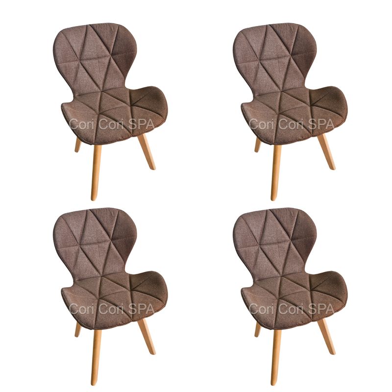 CORI CORI - Pack 4 Silla Mariposa Lino Cafe