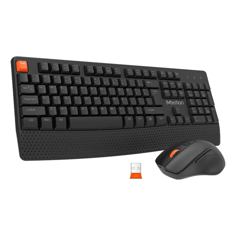 MEETION - Kit Teclado + Mouse Inalámbrico Meetion Mt-c4130 Negro