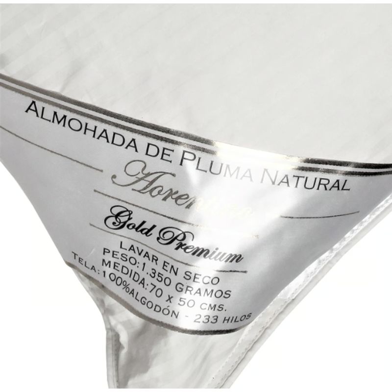MASEL - Almohada de Plumas Premium 50x70 Florentino