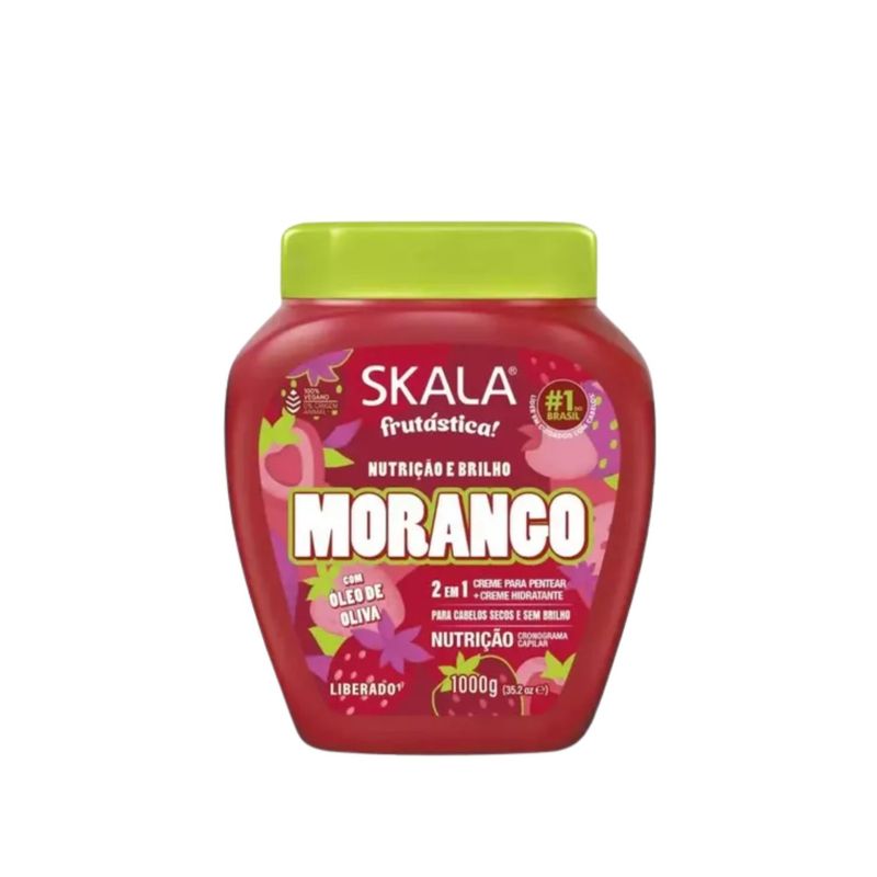 SKALA - Mascara Capilar Skala Morango 1000ml  Cabellos Secos.-