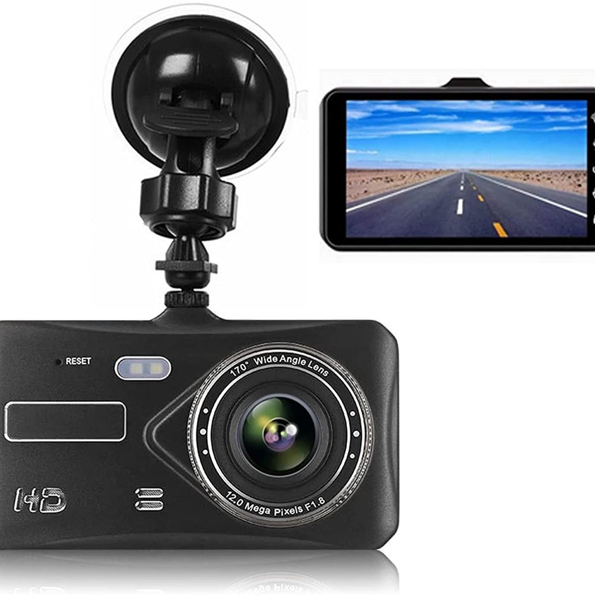 PUREPOWER - Cámara DVR para Automóvil DS04 Full HD 1080p - Negro