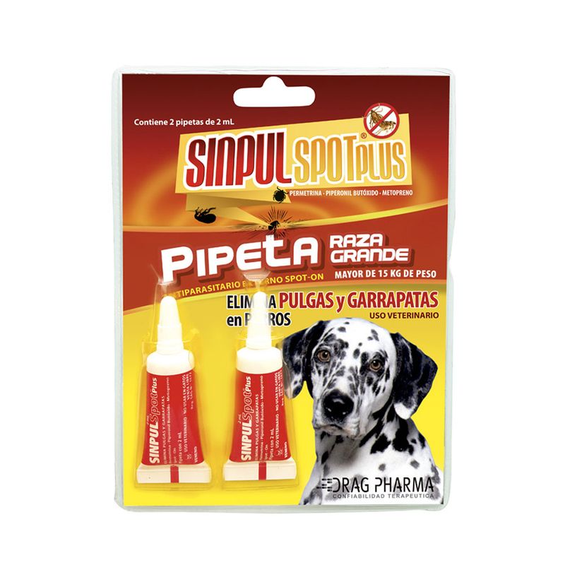 SINPUL - Pipeta Antigarrapata Sinpul Spot Plus Raza Grande 2ml 2 Unid