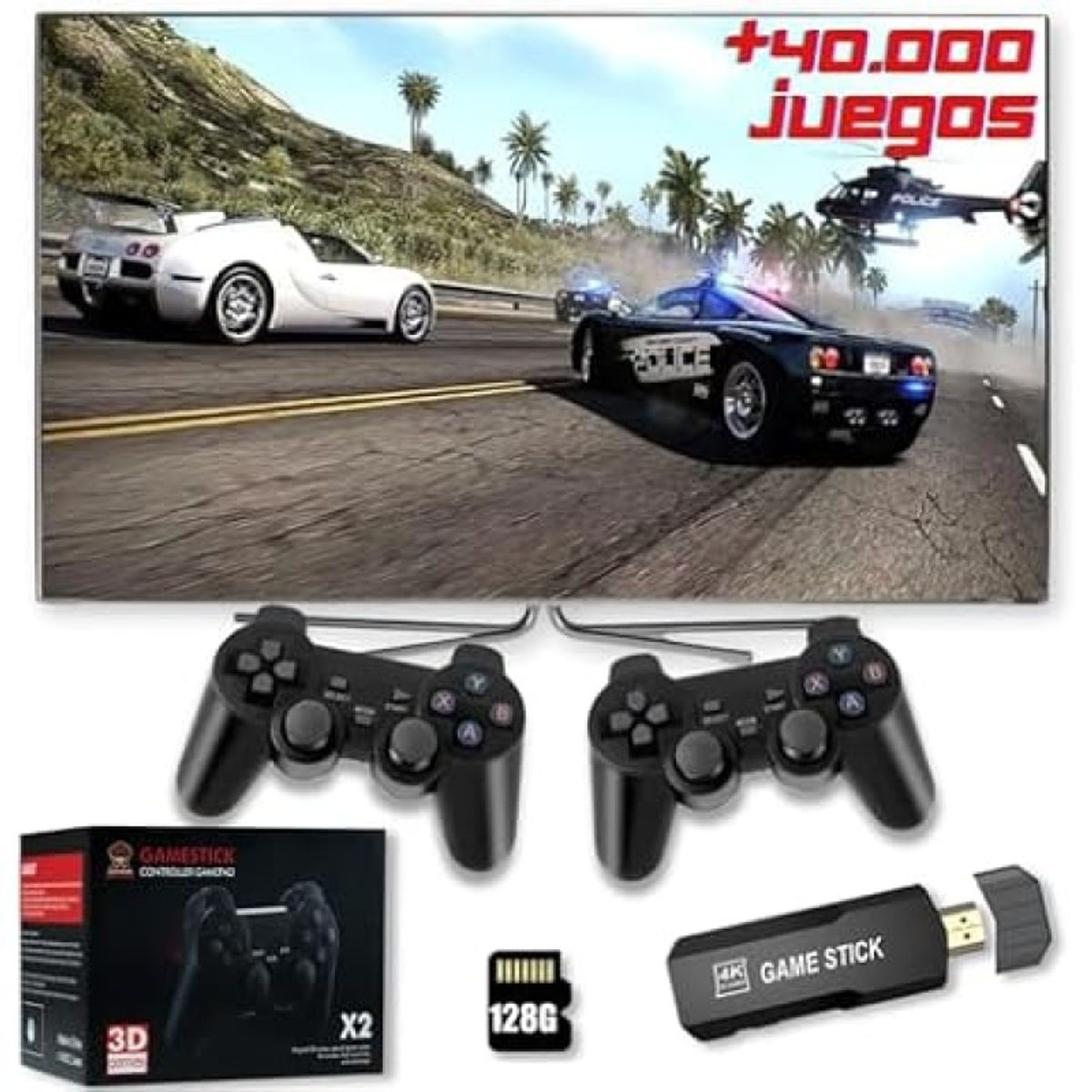 PUREPOWER - X2 plus 4k retro Game stick videojuego doméstico de alta definición