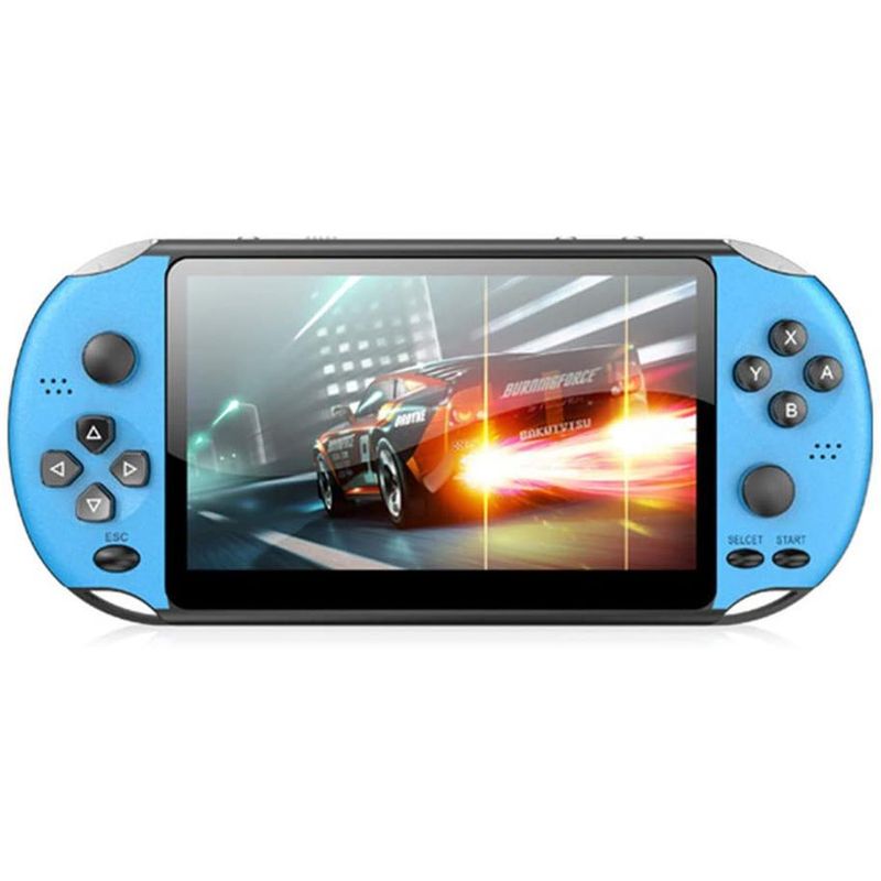 PUREPOWER - Consola retro de videojuegos X7 Plus 8GB 5.1 pulgadas pantalla - Azul.